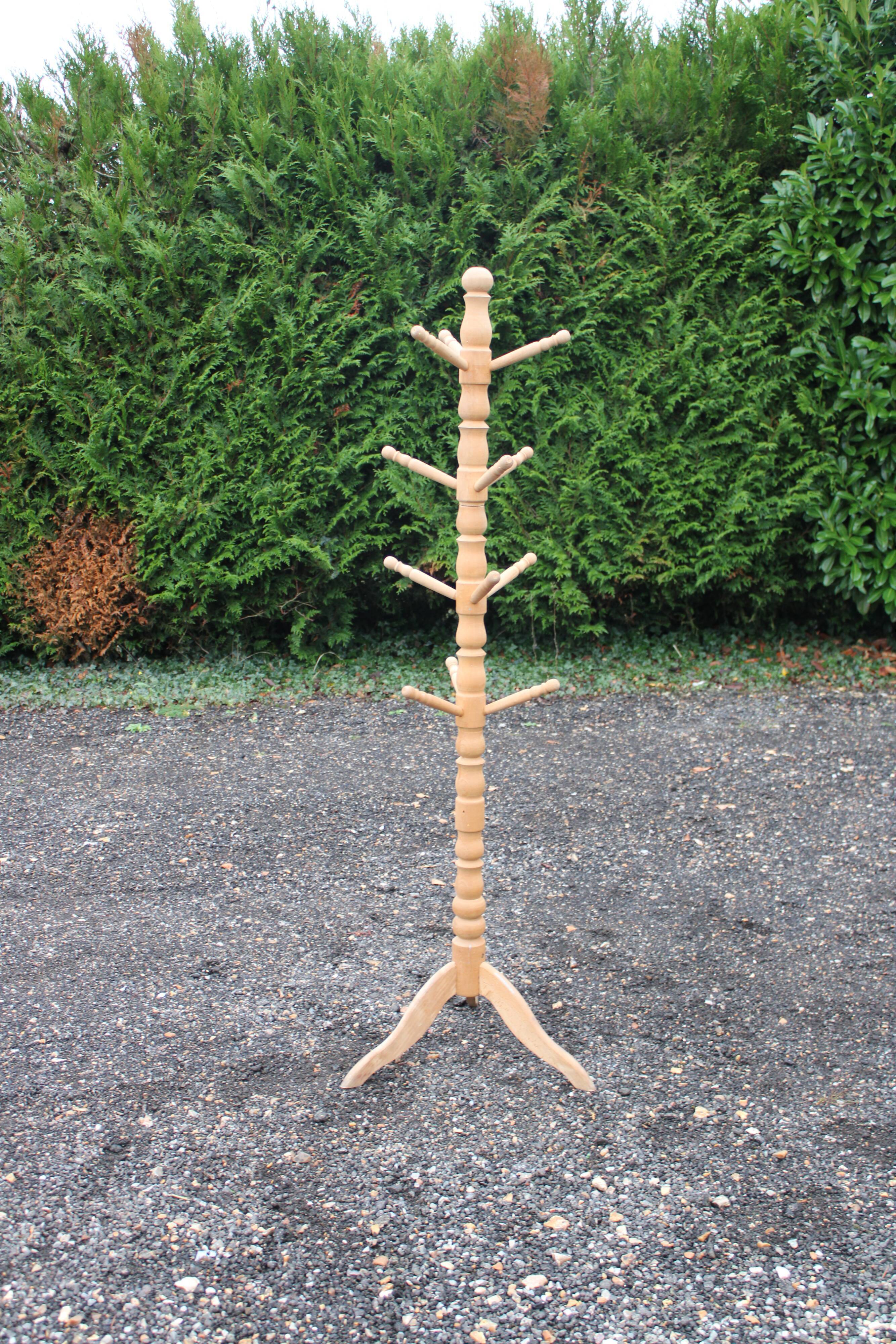 Wooden coat rack