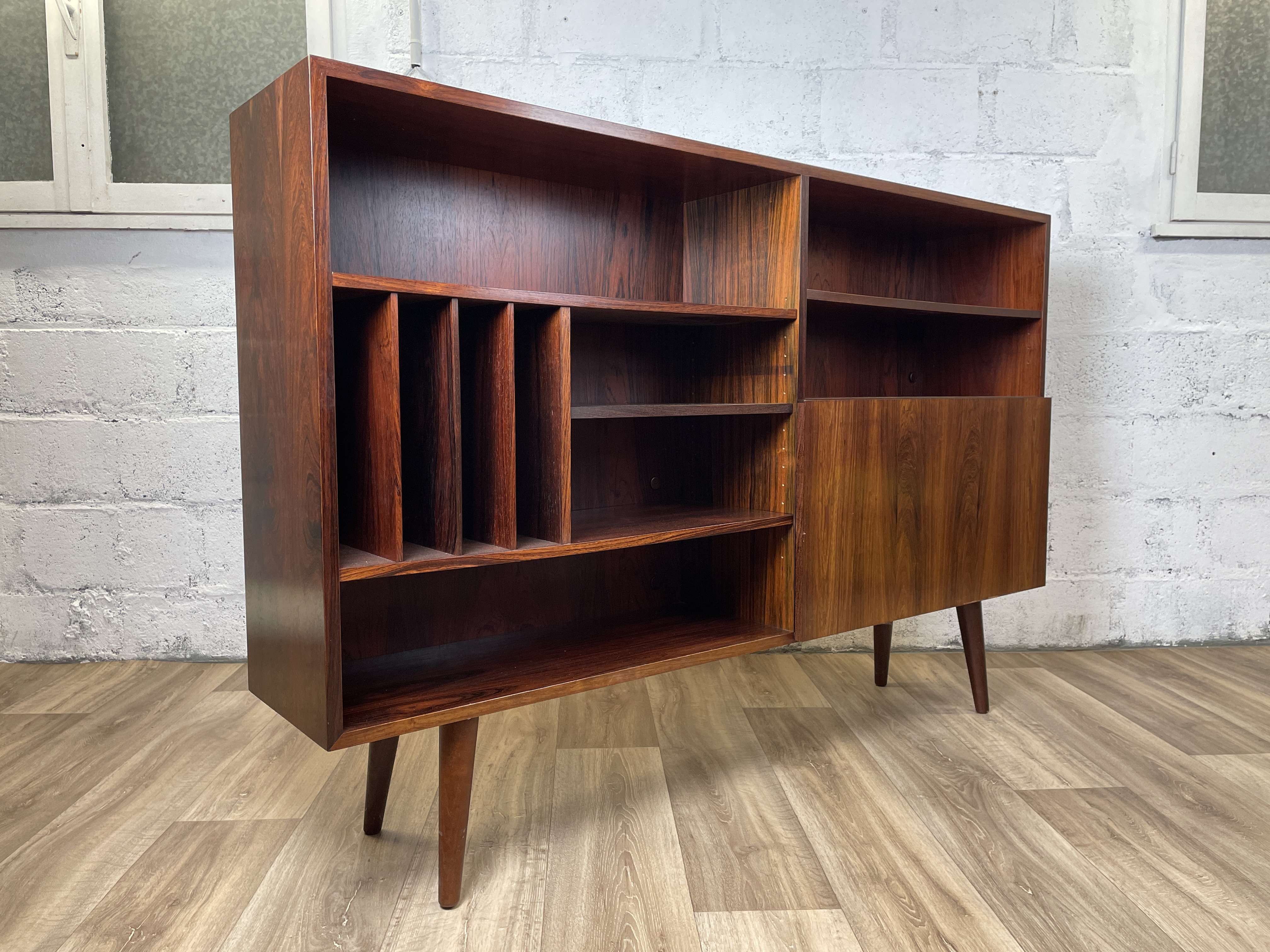 Vintage Scandinavian rosewood bookcase by Ib Kofod-Larsen, 60s