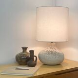 Vintage carved stone lamp