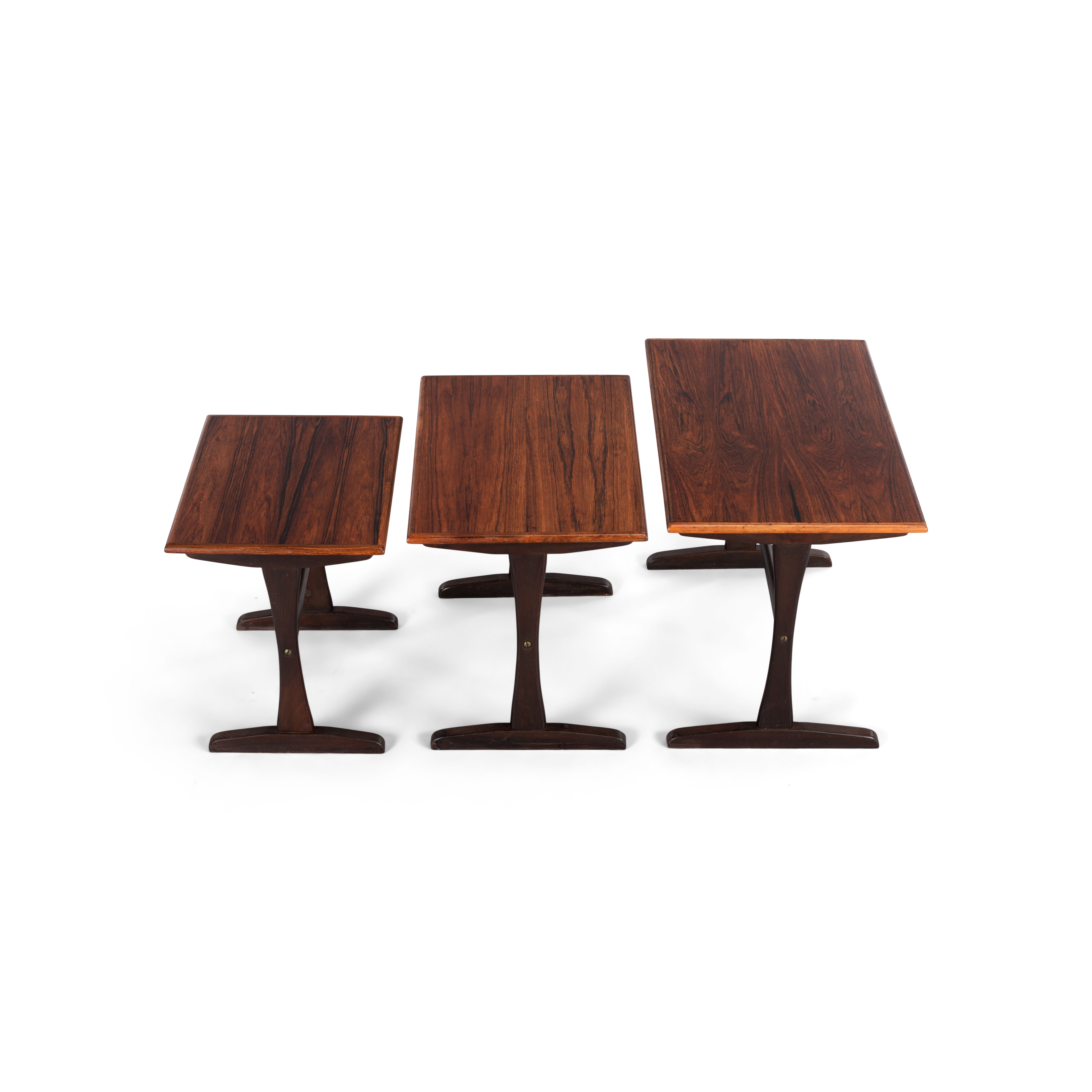 Mid-century danish rosewood pull out tables, 1960s
