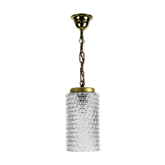 Crystal glass pendant lamp, 1960s