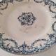 E. Bourgeois footed plate – Excelsior blue decoration, late 19th century