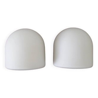 Opaline Wall Lamps by Staff Leuchten, Set of 2