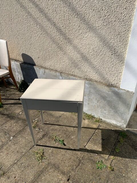 Bureau pupitre table d'appoint en bois peint vintage