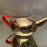 Silver metal teapot WMF vintage design 1960