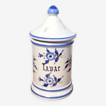 Old ceramic apothecary tobacco pot from Moustier