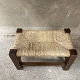 Beech and straw footrest