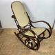 Rocking Chair in wood and canework, vintage 1970s