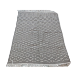 Traditional grey and white berber carpet 200x150cm