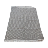 Traditional grey and white berber carpet 200x150cm
