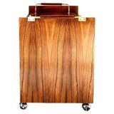 Vintage rosewood bar cart, Italy 1960s