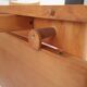 Table ronde extensible en hêtre massif, années 80