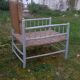 Rope-woven wooden armchair