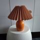 Danish ceramic and fabric bedside lamp by Lene Bjerre
