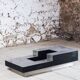 wood and steel bar coffee table, 1980