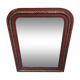 Antique Louis Philippe mirror in wood and plaster with a row of pearls and vintage friezes