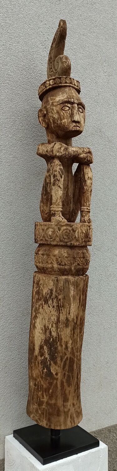 Ancient wooden ancestor statue of the Leti Islands, Indonesia