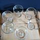 6 antique champagne glasses