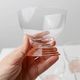 7 Retro Murano Glass Drinking Glasses - Pink, Peach & Clear Glass, 1970s Italy, Mid-Century Set