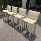 4 chaises de bar Cab Cassina de Mario Bellini