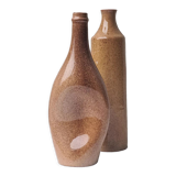 Two bottles glazed terracotta sculpture