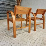 Ensemble de chaises design pour enfants en hêtre années 1950
