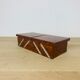 Walnut magnifying glass jewel box and mirrors