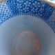 Old coffee service Lunéville with blue lace decoration.