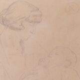 Drawing Bilbao 1920 monogrammed R.A Maternity