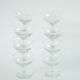 Lot de 8 coupes à champagne gravées, motifs fleurs, 1960