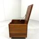 Salin Nyborg teak storage box side table on wheels, Denmark 1960’s