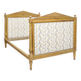 19th century Louis XVI style carved and painted daybed bed frame