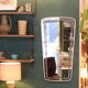 Large 1950s rear-view mirror