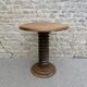 Pedestal table with press screw foot