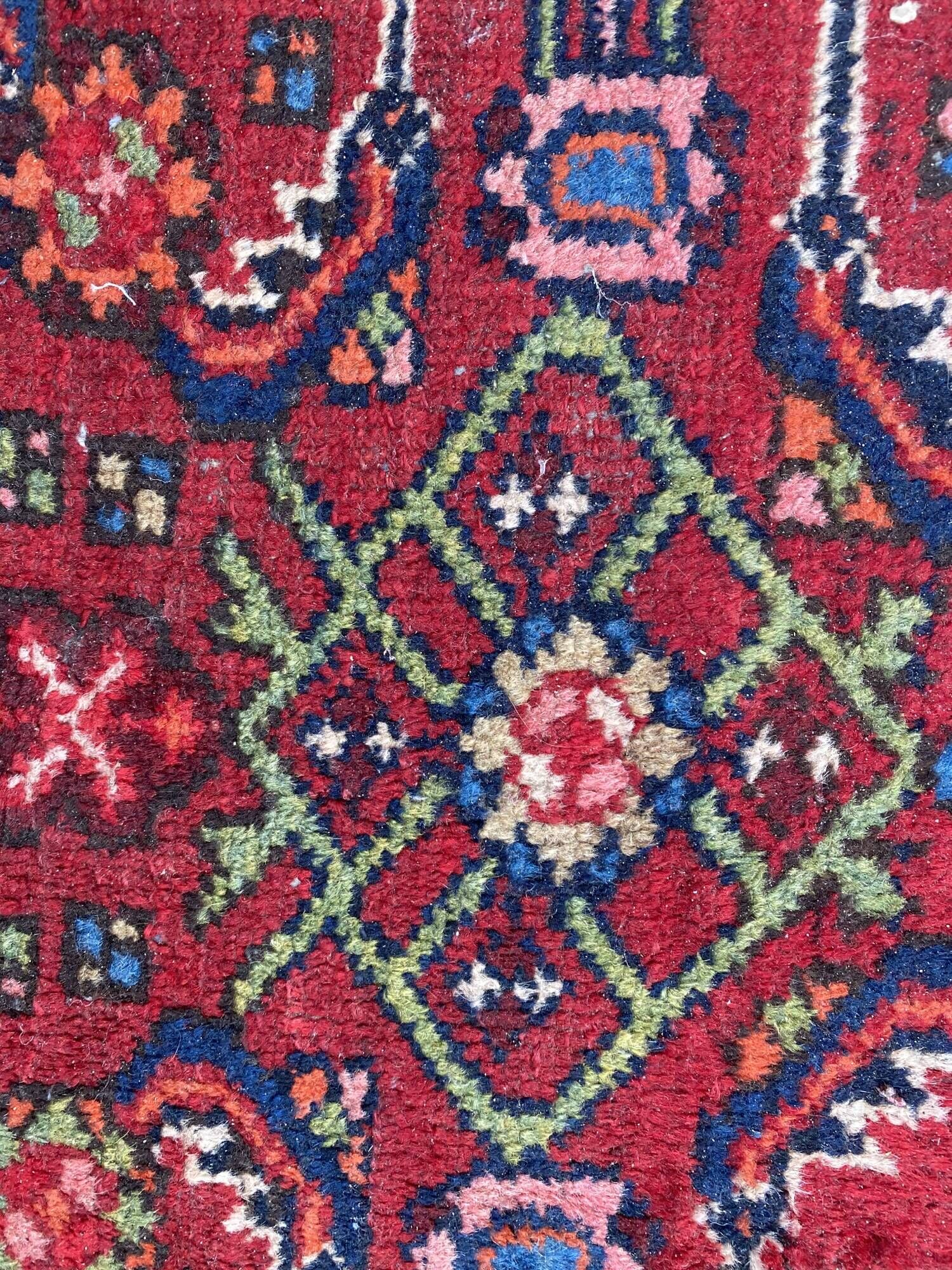 Handmade ancient persian hamadan carpet 120x204 cm