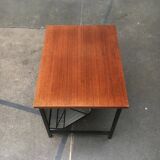 Mid-century teak side table with magazine rack.