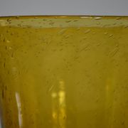 Large vase signed Biot in amber colour.