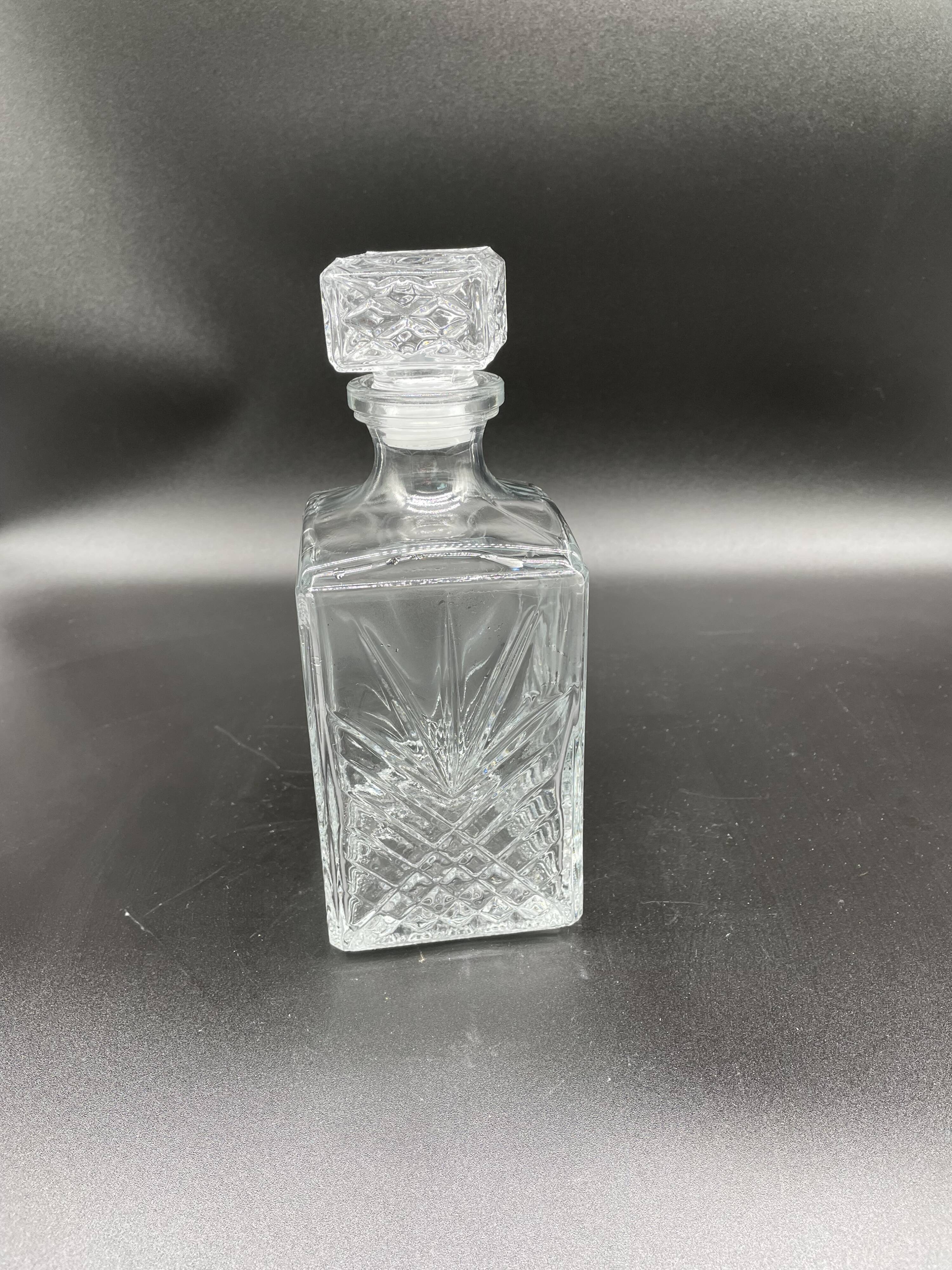 Vintage, whisky decanter, bottle, pitcher, cork, diamond décor, vegetable, 1960s, 1970s, Italy