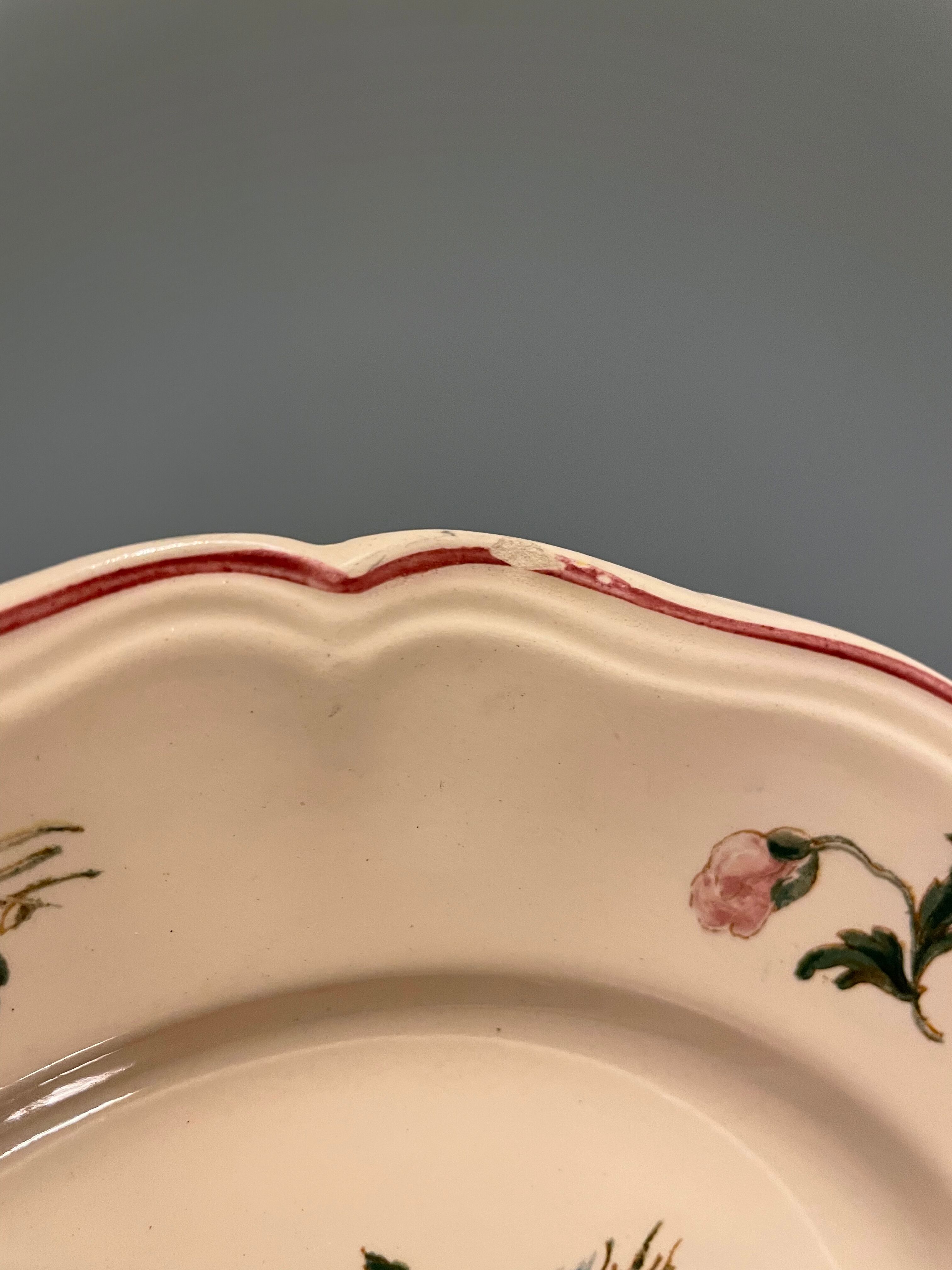 Set of 10 small plates Digoin Sarreguemines, Agreste model