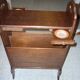 Magazine rack with ashtrays, wooden end table