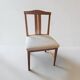 Vintage chair imitation white sheepskin suede 1960