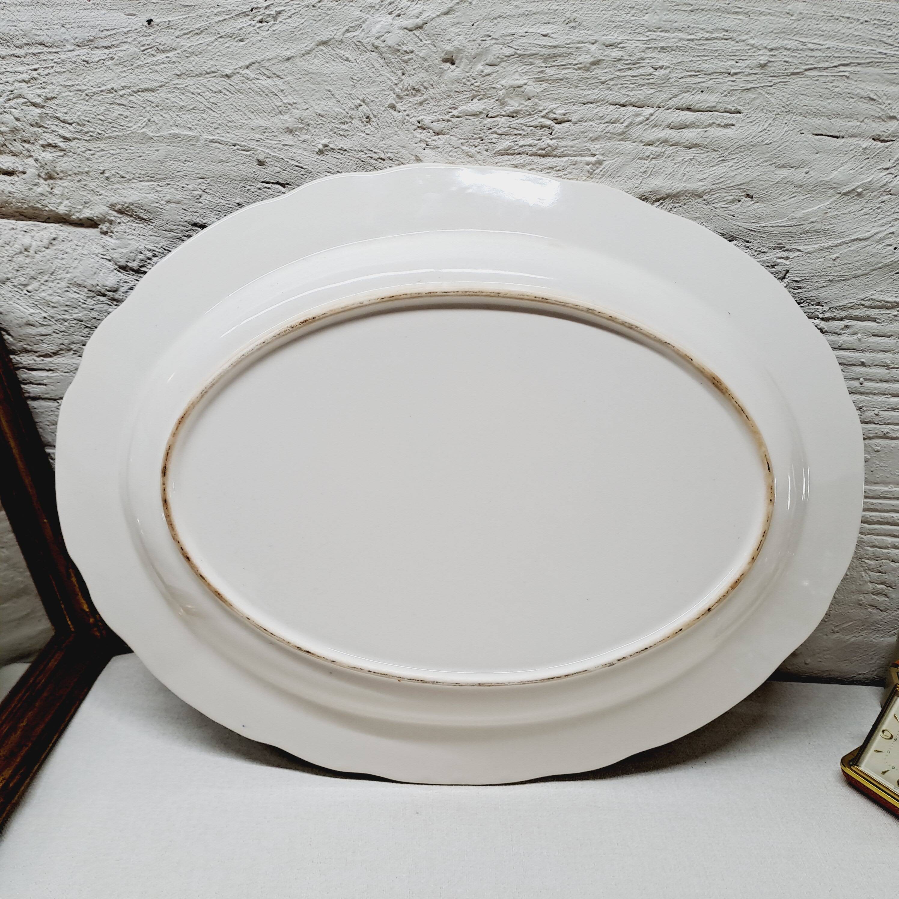 Large oval flower dish