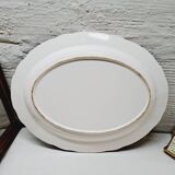 Grand plat ovale fleurs