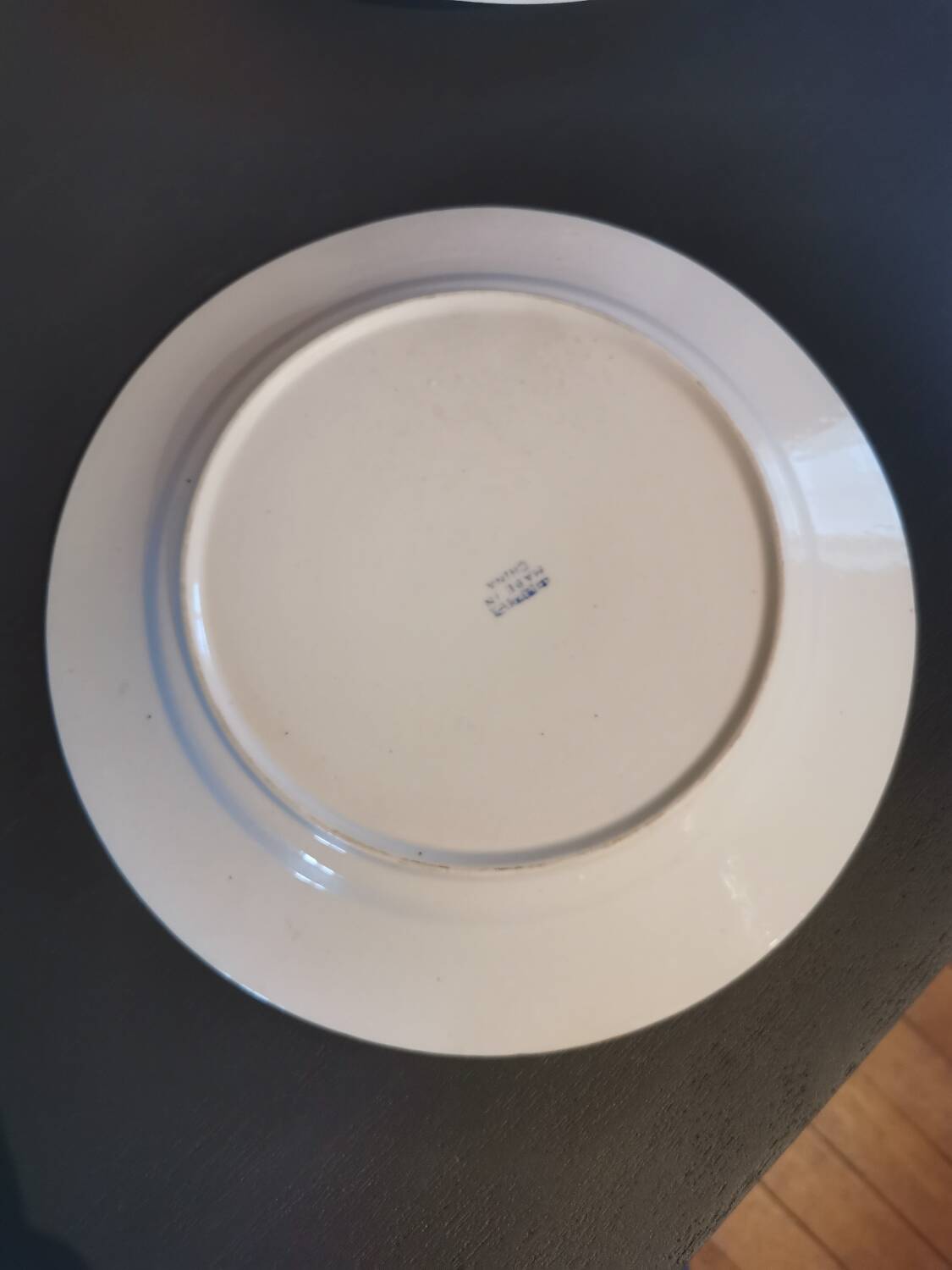 SARREGUEMINES ASSIETTE CREUSE modèle Royat U et Cie vers 1900 décor