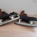 Pair of black and brown ice skates