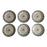 "Henriette" - 6 flat plates made of ironstone HB Choisy-le-Roi