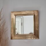 Square brass mirror