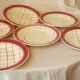 6 assiettes a dessert porcelaine opaque de gien modele michel art deco