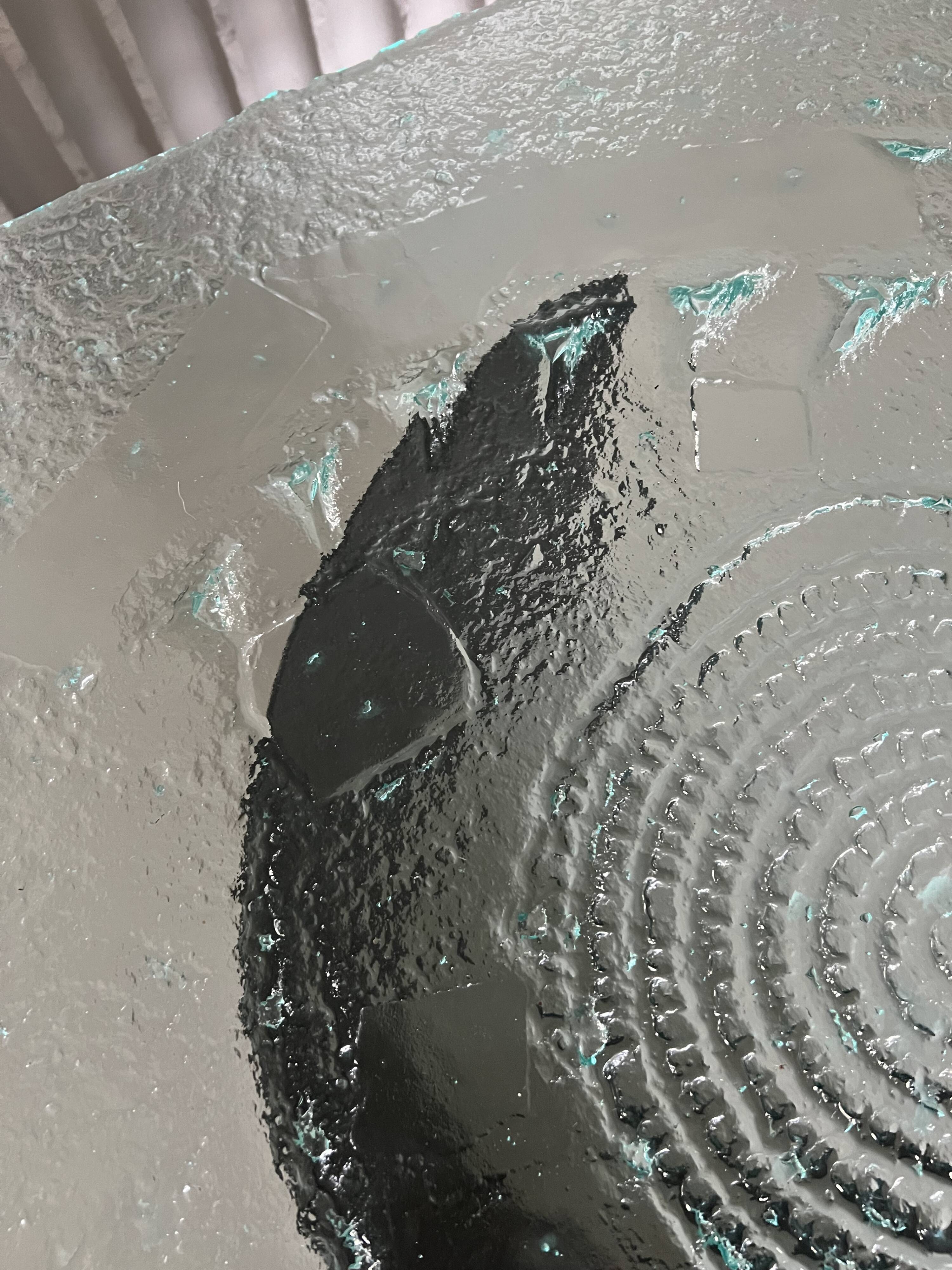 Glass & steel coffee table by Heinz Lilienthal