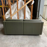 2-seater sofa and 2 armchairs set Pfister for Knoll khaki leather